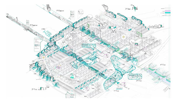 Ponente en el congreso "Ciudades Creativas" Madrid. Axonometría "Estrategias de reactivación Urbana en el Poblado Dirigido de Fuencarral". (Enero 2016).